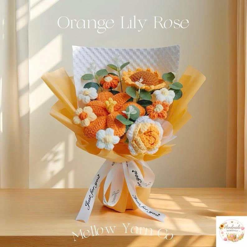 Crochet Graduation Bouquet  Handmade Class of 2026 Gift with Custom Graduate Doll & Flowers, Graduation Gift for Son,Flower Gift,Mother day