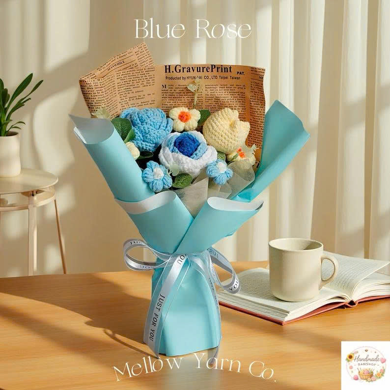 Crochet Graduation Bouquet  Handmade Class of 2026 Gift with Custom Graduate Doll & Flowers, Graduation Gift for Son,Flower Gift,Mother day
