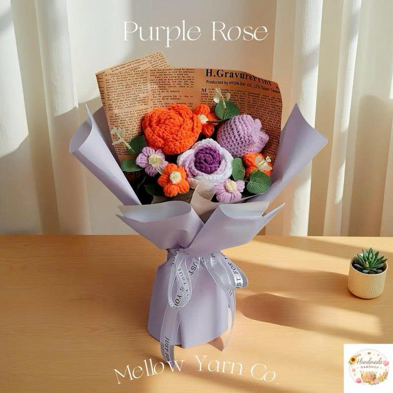 Crochet Graduation Bouquet  Handmade Class of 2026 Gift with Custom Graduate Doll & Flowers, Graduation Gift for Son,Flower Gift,Mother day